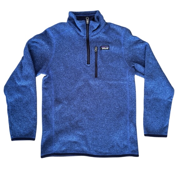 Patagonia Kids' Better Sweater 1/4-Zip Fleece Navy Size 12 - Picture 1 of 6